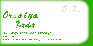 orsolya kada business card